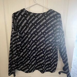 Juicy Couture Monochrome Logo Print Top